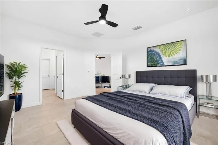 Virtually Staged Master Bedroom