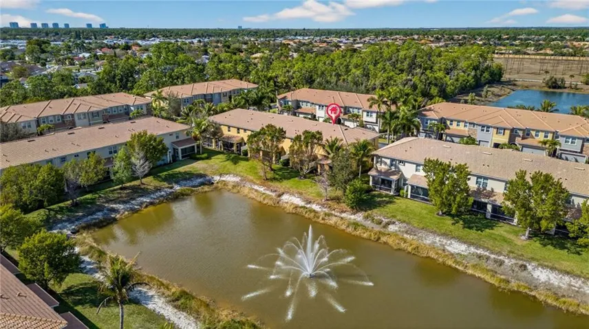 Aerial view of a large body of water