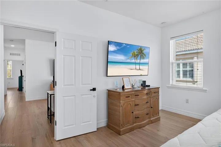 Bedroom featuring light wood-style flooring