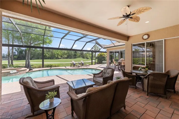 Covered seating on the lanai