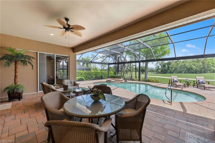 Covered seating on the lanai