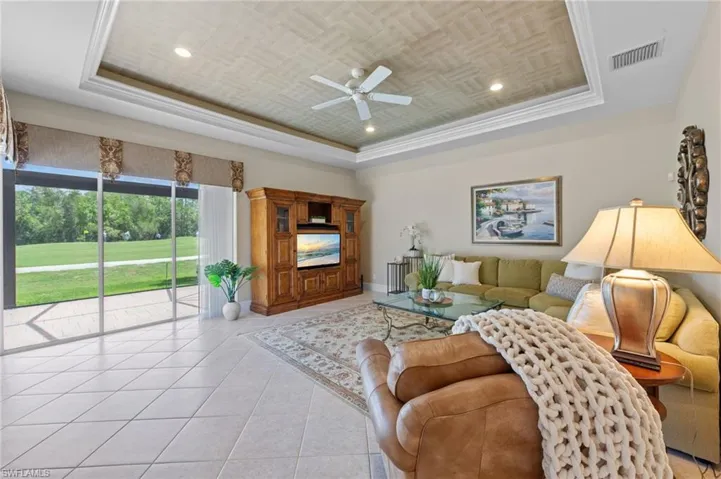 Living room over looking lanai
