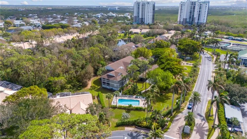 Birds eye view of property