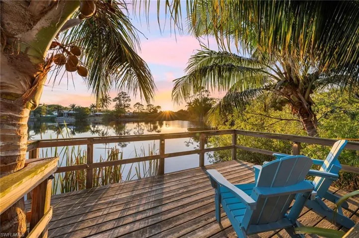Deck with a water view