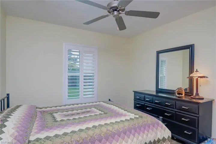 Bedroom with ceiling fan