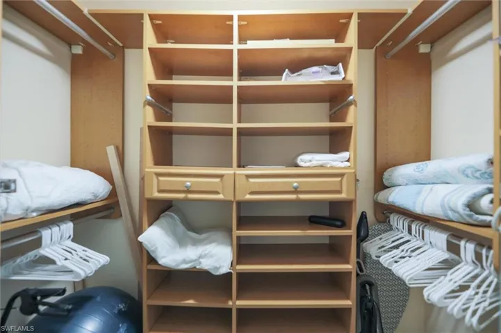 View of walk in closet