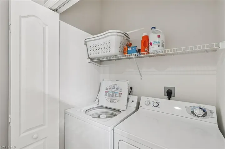 Laundry room featuring washer and dryer