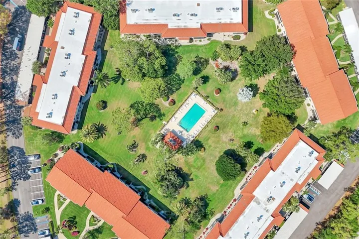 Birds eye view of property