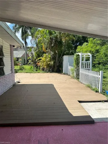 View of wooden terrace
