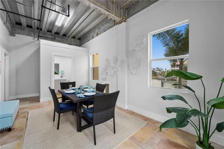 Dining area featuring tile patterned floors