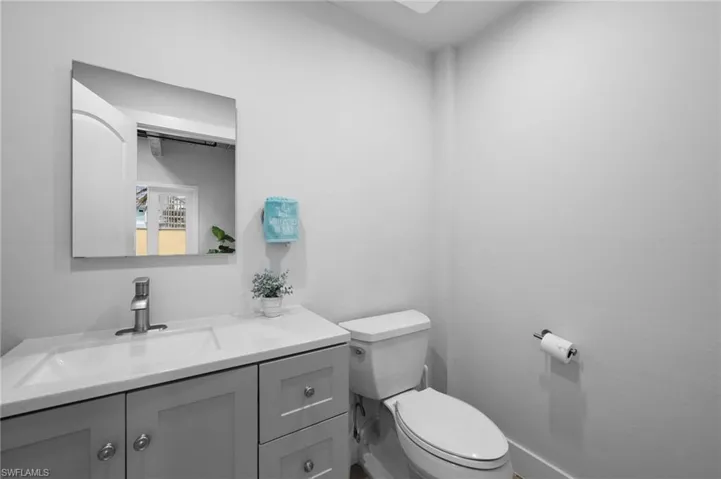 Bathroom featuring toilet and vanity
