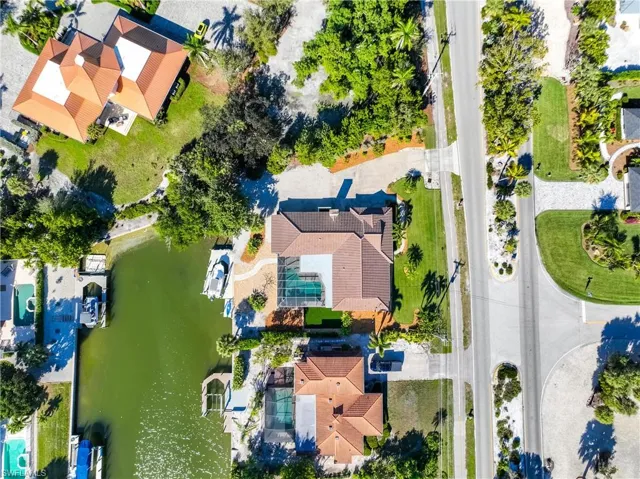 Bird's eye view of a large body of water