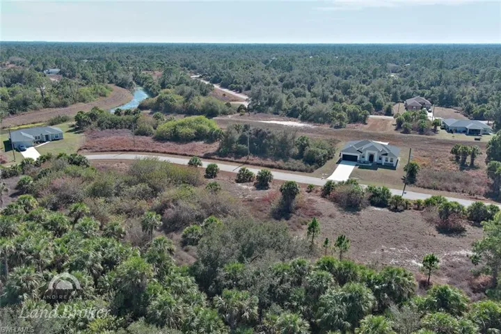 Bird's eye view of a heavily wooded area
