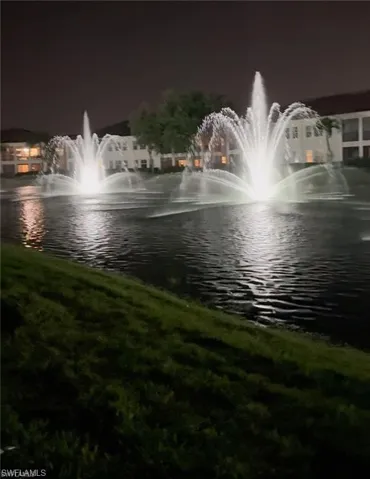 fountains at night.