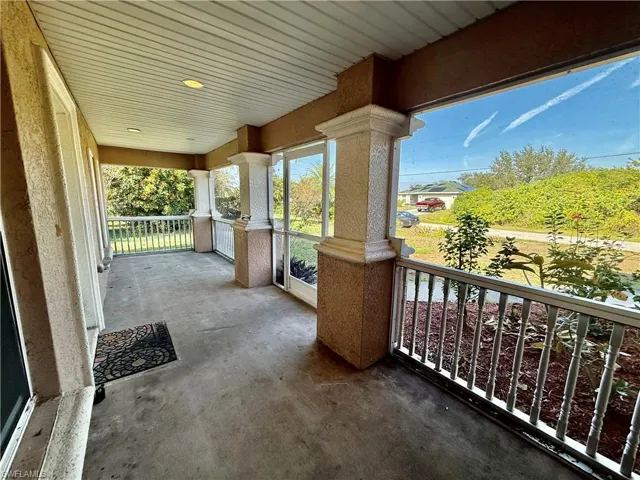 Screened front porch.