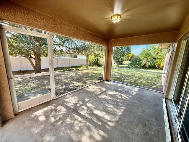 Screened back porch.