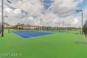 View of tennis court