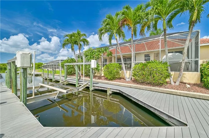 Dock area with a lanai