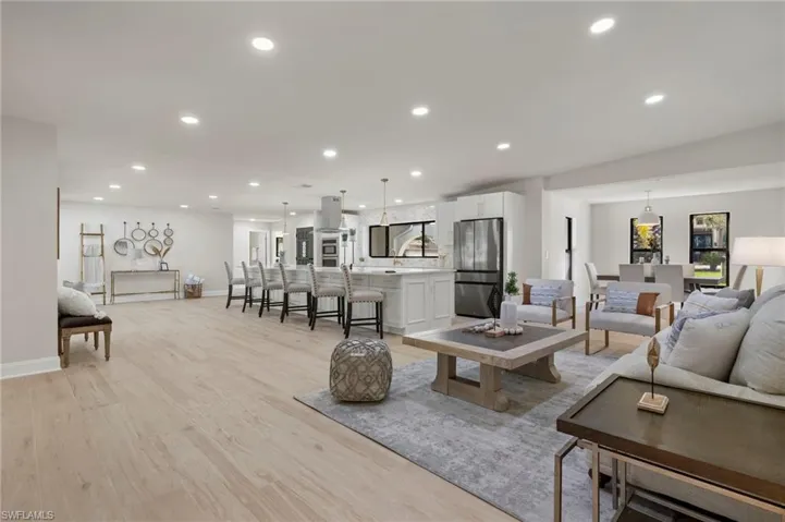 Living room featuring light hardwood / wood-style flooring