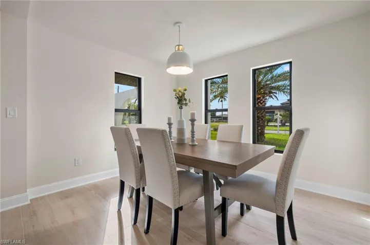 Dining room featuring light hardwood / wood-style flooring