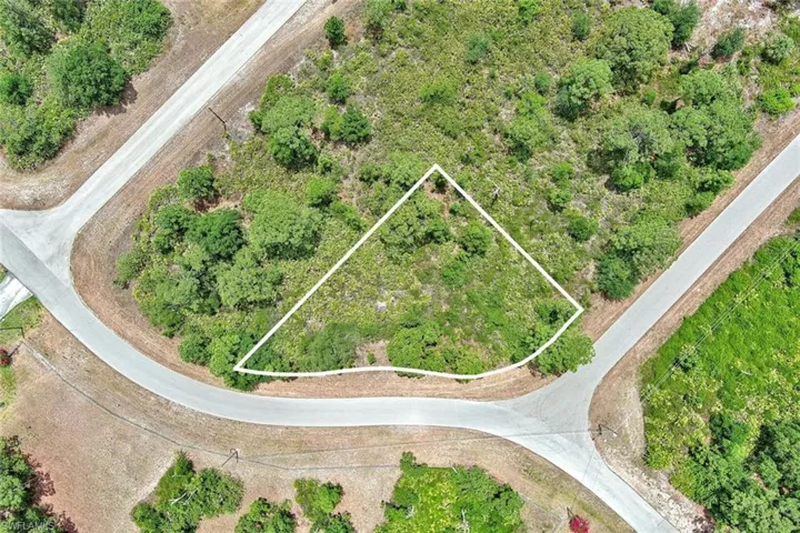 Aerial view of property's location featuring property boundaries highlighted