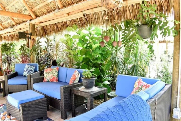 View of patio / terrace with an outdoor hangout area and a gazebo