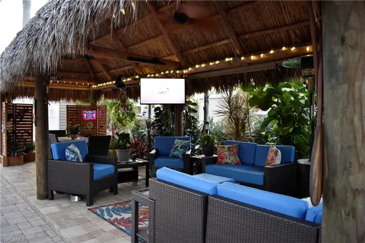 View of patio / terrace with a gazebo and an outdoor hangout area