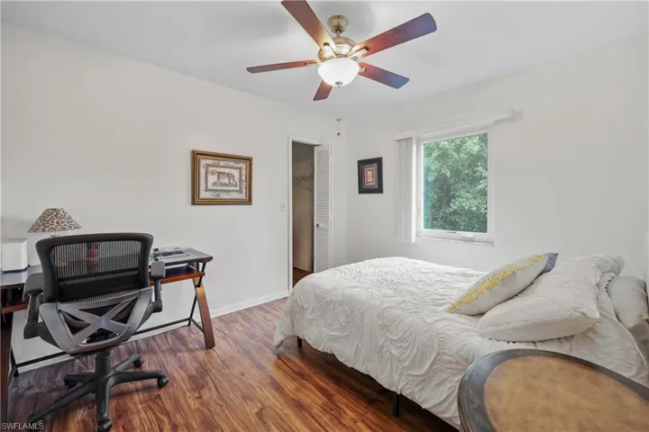 Third bedroom with desk. Closet locked with owner's personal items.