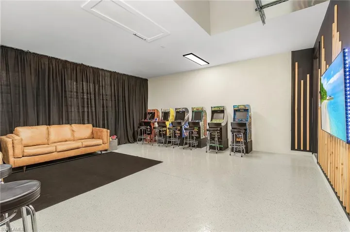 Game Room in garage, climate controlled.