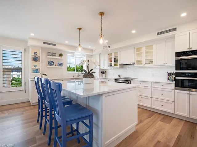 Large kitchen island and buffet