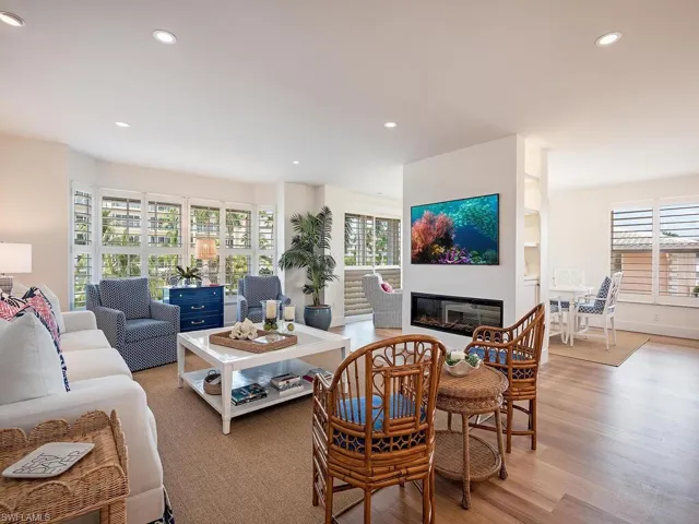 Living room with western views