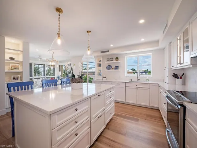 Kitchen adjacent to dining area