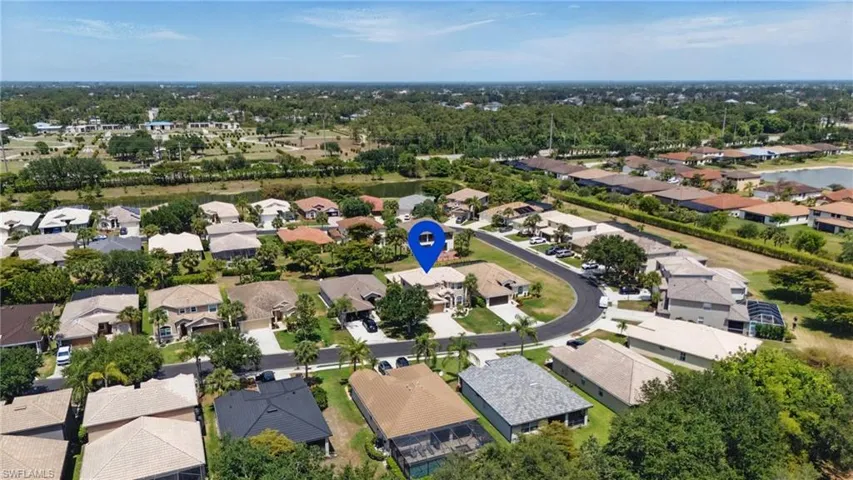 Drone / aerial view with a residential view