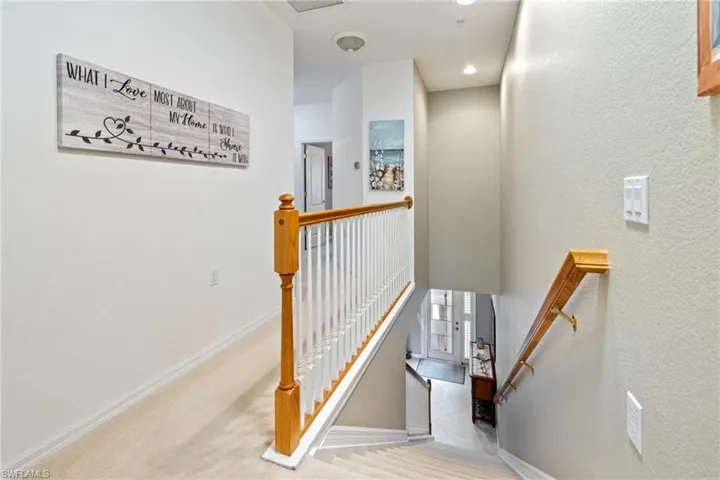 Stairs with carpet flooring