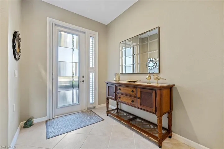 View of tiled entryway