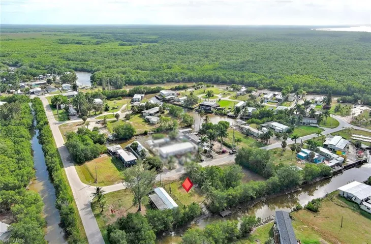 Aerial overview of property's location