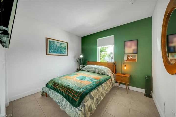 View of tiled bedroom