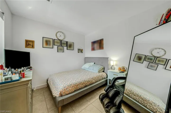 View of tiled bedroom