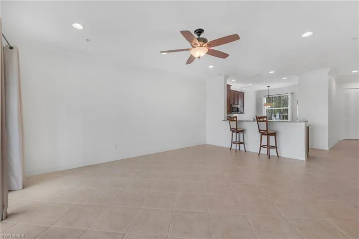 The living room opens to the kitchen.