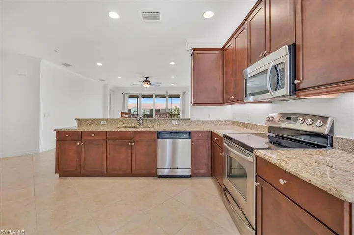 This gives you a great view of the kitchen