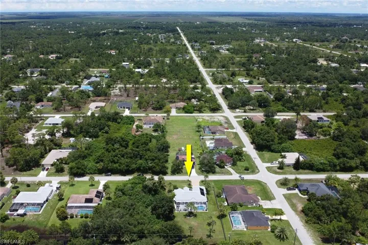 Birds eye view of property