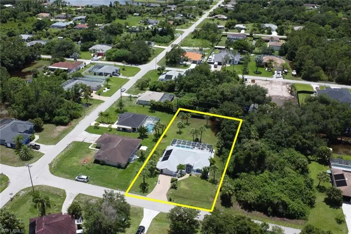 Birds eye view of property