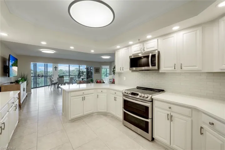 No problem with Kitchen Space & Look at that View....
