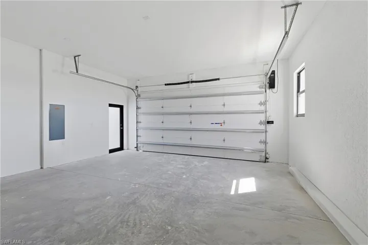 Garage with electric panel