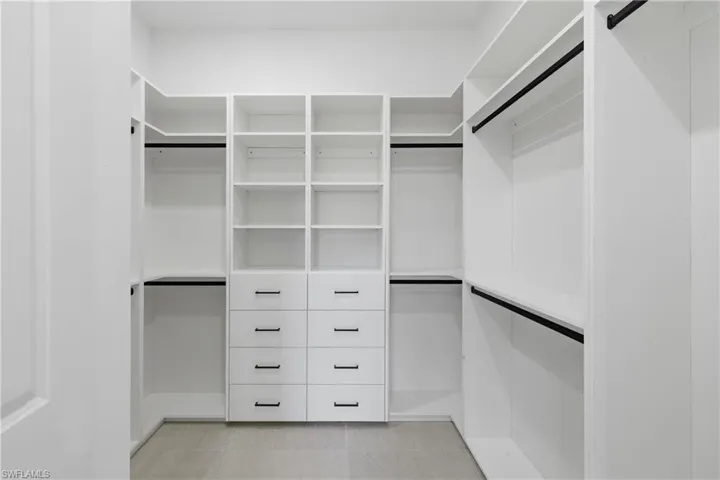 View of walk in closet