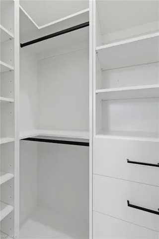 View of walk in closet