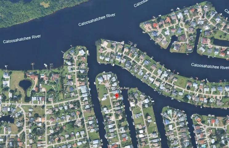 Aerial view of property's location