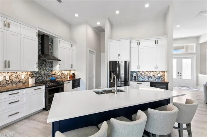 Gas stove in kitchen