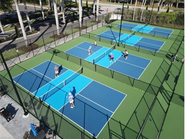 View of tennis court