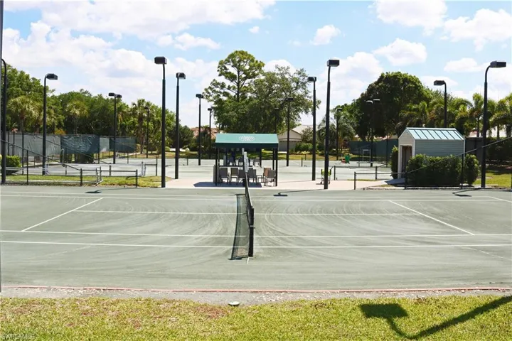 View of tennis court